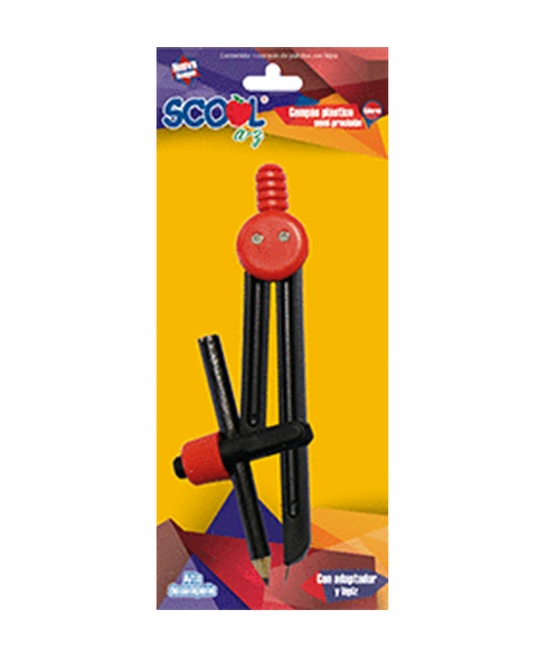 Compas school de plástico práctico y fácil de usar - Copyworld